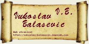 Vukoslav Balašević vizit kartica